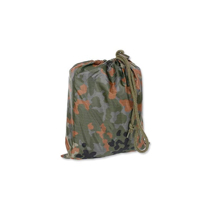 Mil-Tec Adult Ripstop Wet Weather Waterproof Multi-Use Rain Poncho with Hood - Use as Bivouac Sack, Shelter Tent - Flecktarn - Image 3